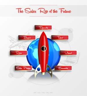 Sales Rep of the Future Illustration | Diseño Con Ilustración por Luvinda