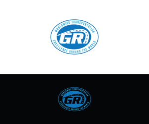 It could have the initials GR, it could say worldwide transportation,  excellence around the world  | Diseño de Logo por makerlogoz