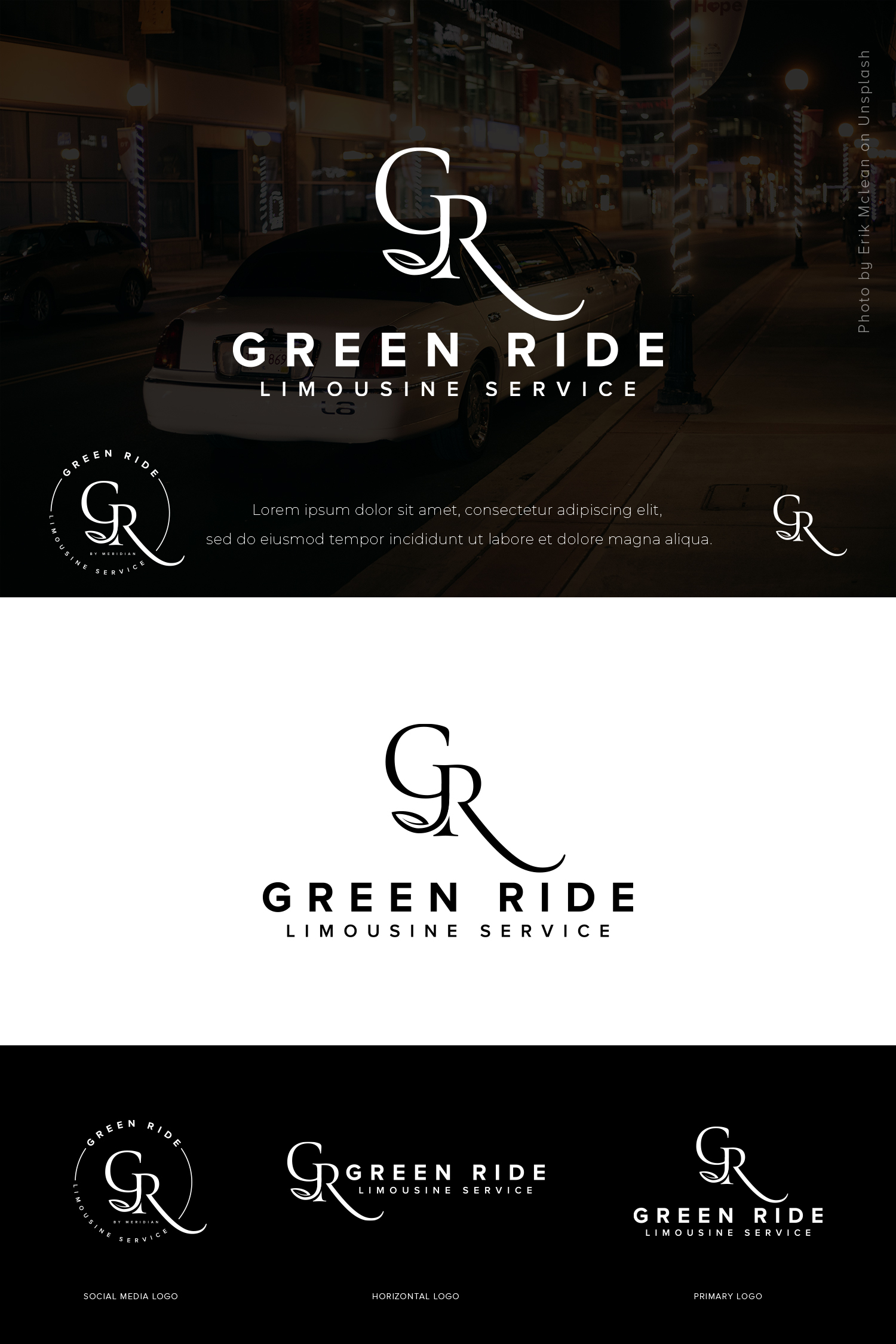 Logo Design by Modeform for Green Ride Limousine Service | Design #27005733