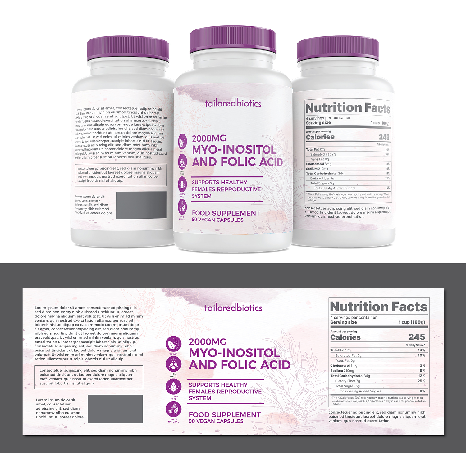 Label Design by Deziners Zone for tailoredbiotics | Design #27006684