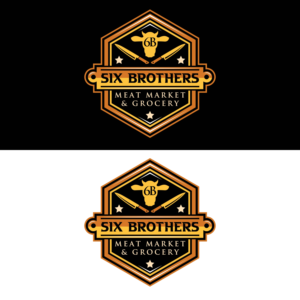 Six Brothers Meat Market and Grocery | Diseño de Logo por ARTchemist