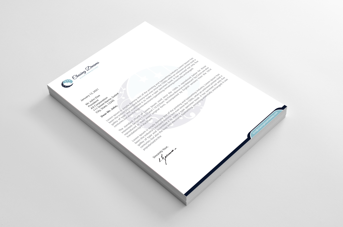 Letterhead Design by alpesh9520 for this project | Design #27008039