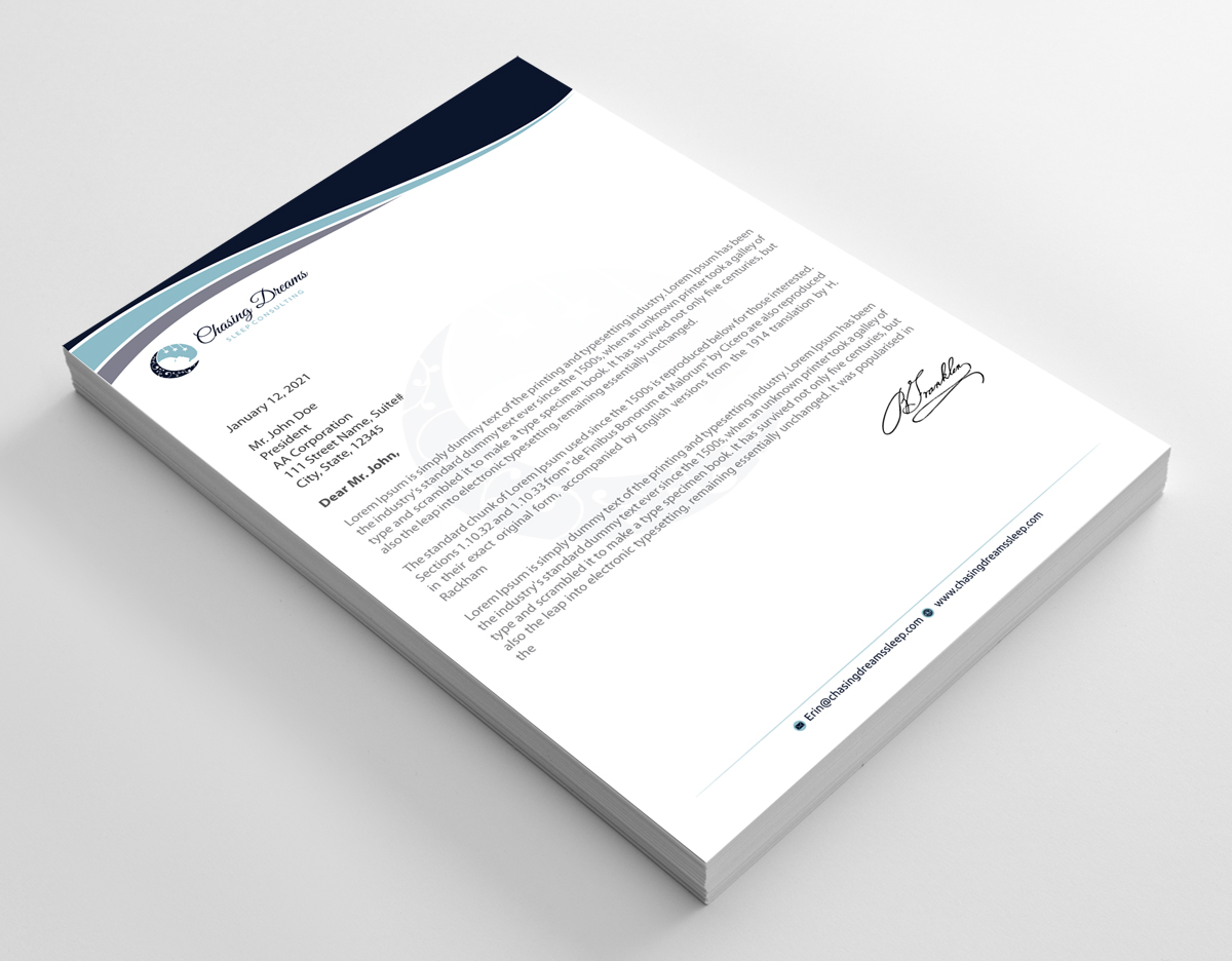 Letterhead Design by alpesh9520 for this project | Design #27009139