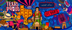 India Texas Food Mural Design Combining Cultures | Diseño Artístico por FoxD solutions