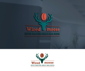 Wired moose coffee roasters Hubley Nova Scotia | Logo-Design von BabAgori