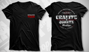 Professional work T-Shirt design for a Granite & Quartz worktop company | T-shirt Design by Jonya