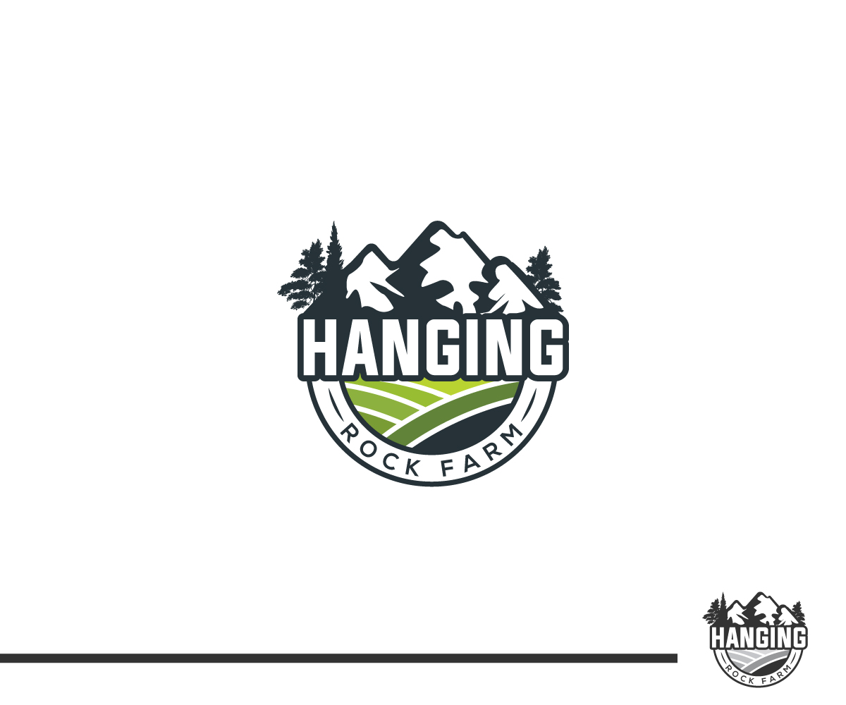 Logo Design by Fat Bat Man for Hanging Rock Farm | Design #27013930