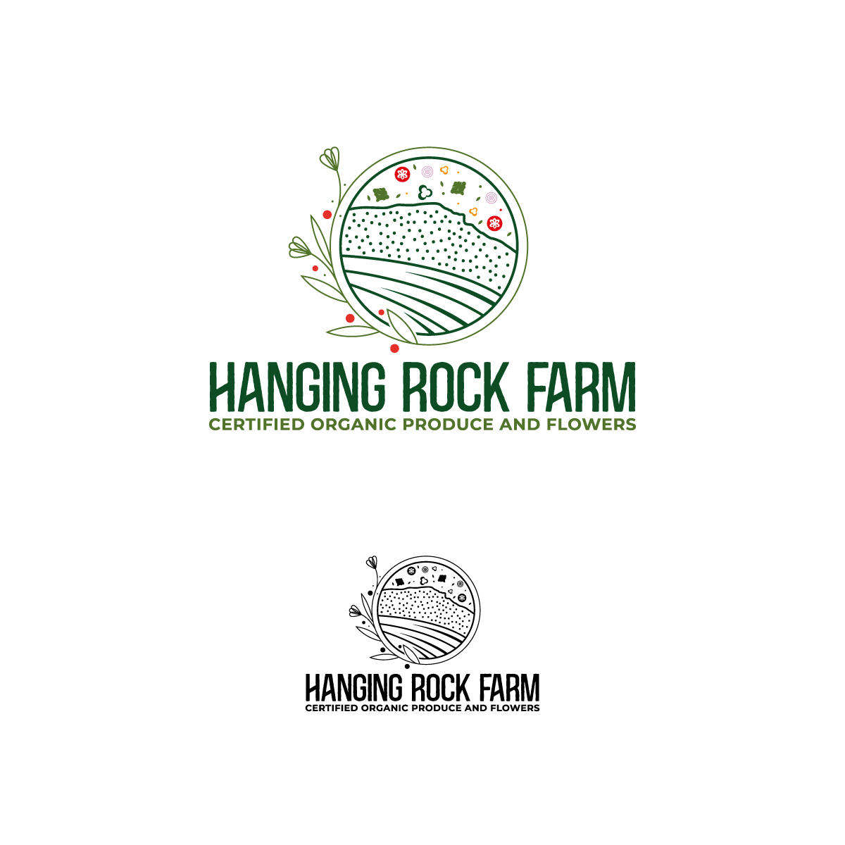 Logo Design by Graphic Bricks for Hanging Rock Farm | Design #27015249