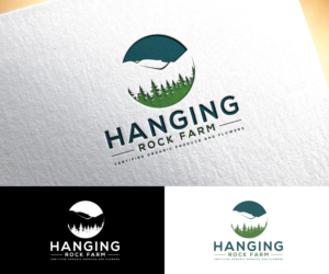Main text, 'Hanging Rock Farm'  minor text 'Certified Organic Produce and Flowers' | Design de Logo par step forward 2