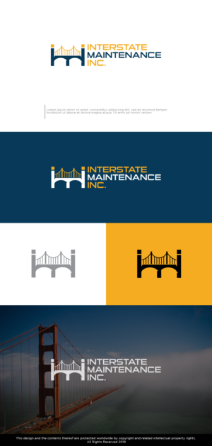 ""IMI" as the focus with interstate maintenance Inc. Spelled out | Logo Design by Kim Ji