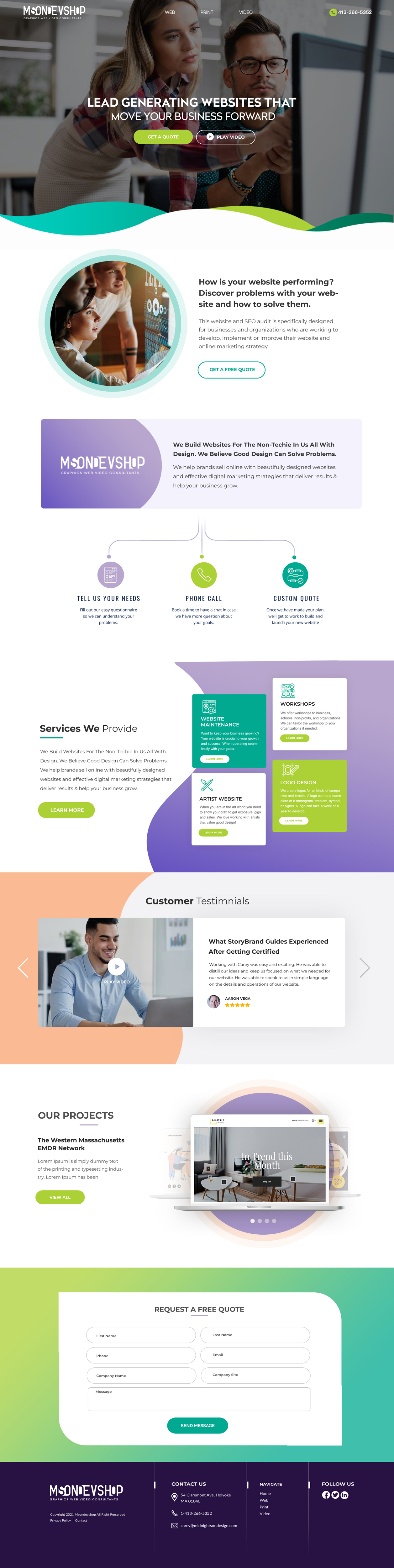 Web Design by Blue Sparrow for MidnightsonDesigns | Design #27023484