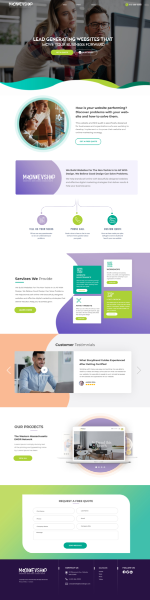Kickbut Home Page Design built to Sell | Web Design par Blue Sparrow
