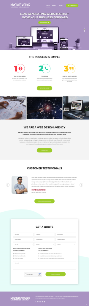 Web Design par pb pour MidnightsonDesigns | Design : #27017184
