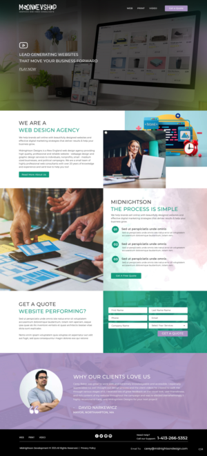 Web Design by pb for MidnightsonDesigns | Design #27017185