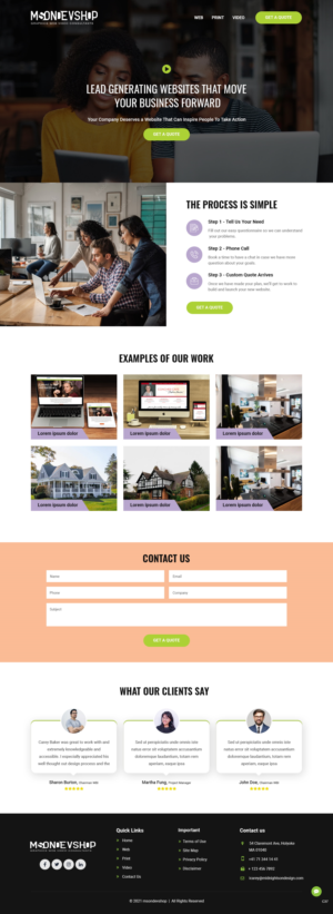 Web Design par pb pour MidnightsonDesigns | Design : #27017186