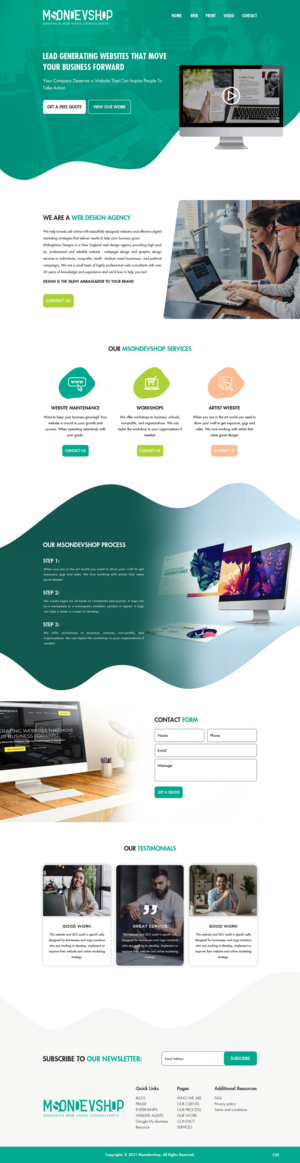 Web Design par pb pour MidnightsonDesigns | Design : #27017187