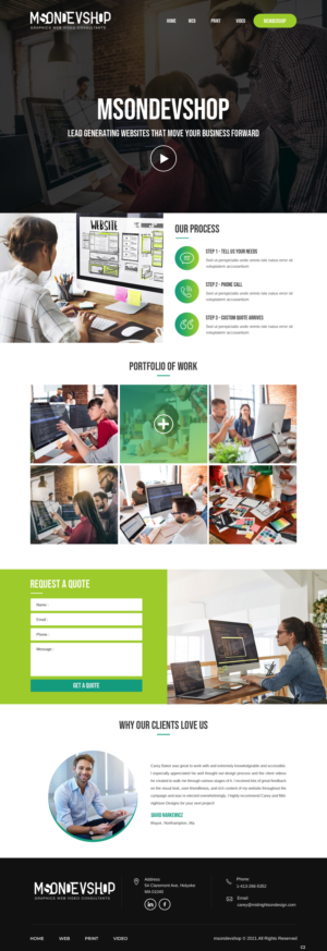 Web Design par pb pour MidnightsonDesigns | Design : #27017188