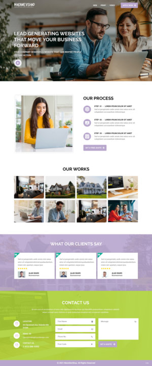 Web Design par pb pour MidnightsonDesigns | Design : #27017191
