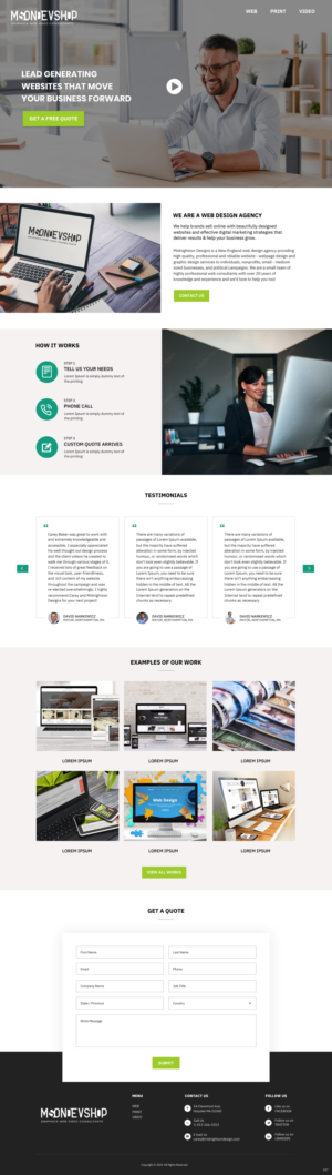 Web Design par pb pour MidnightsonDesigns | Design : #27017192