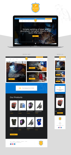 New website design and logo for WeldAmps.com to help ignite the website sales. | Web-Design von Hazan Shaw