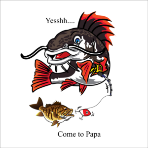 Fish Man | T-shirt Design by DAVIDEZIGN