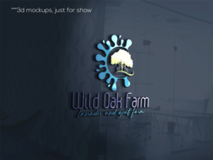 Wild Oak Farm, lavender and goat farm | Logo Design by rainbow logos