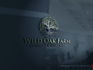Wild Oak Farm, lavender and goat farm | Logo Design by Mono.co