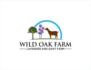Wild Oak Farm, lavender and goat farm | Logo Design by BNdesigner