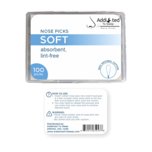 Addicted To Sleep Nose Picks - our own unique product line of cotton swabs | Diseño de Etiqueta por Lezette_G