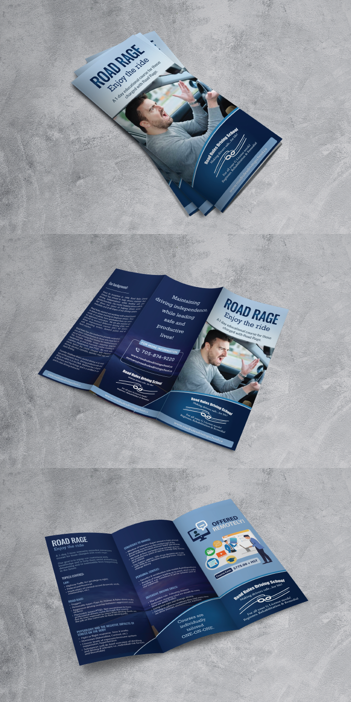 Diseño de Brochure por alex989 para Road Rules Driving School | Diseño #27022858