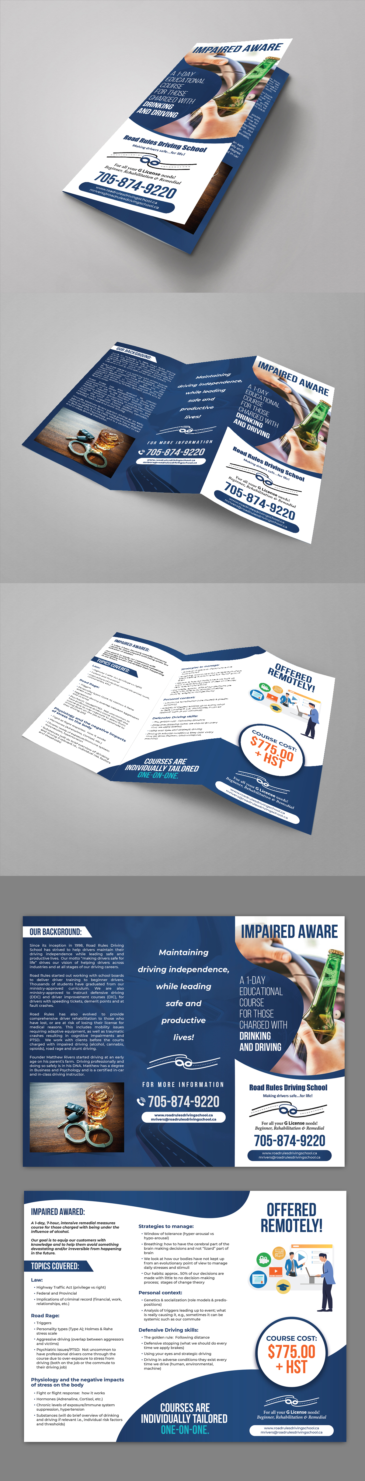 Brochure Design by Artandstuffbyshree for Road Rules Driving School | Design #27028292
