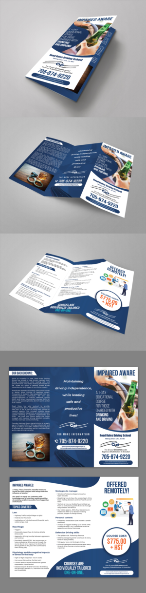 Brochure Design by Artandstuffbyshree for Road Rules Driving School | Design #27028292