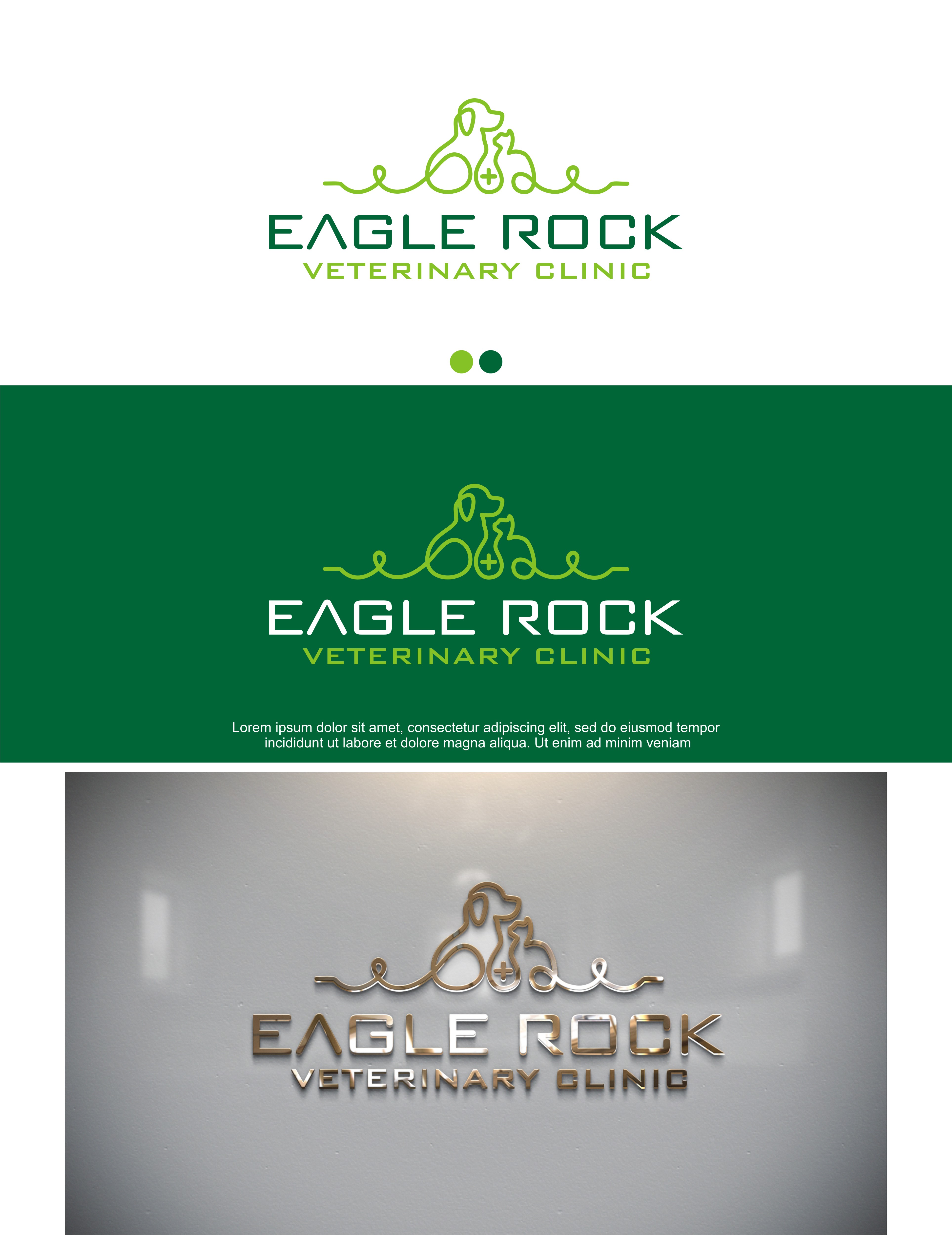 Logo Design by jassi_graphics for Eagle Rock Veterinary Clinic | Design #27020159