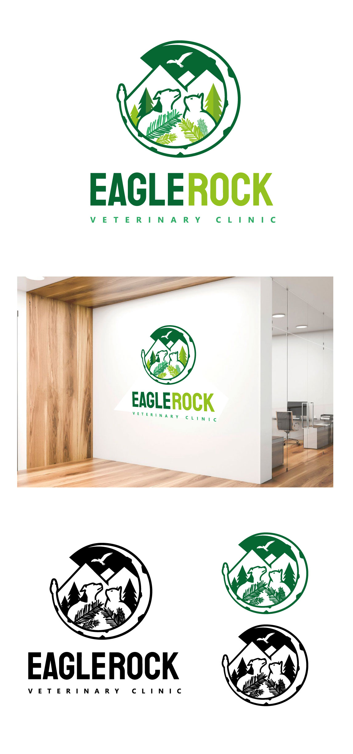 Logo Design by AbhishekkM'24 for Eagle Rock Veterinary Clinic | Design #27026723