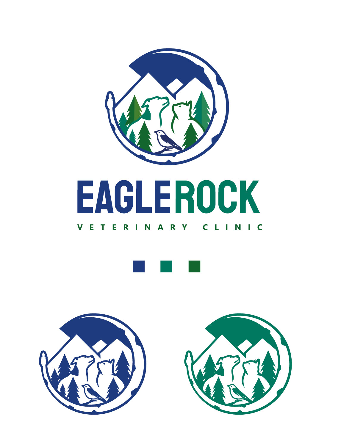 Logo Design by AbhishekkM'24 for Eagle Rock Veterinary Clinic | Design #27046879