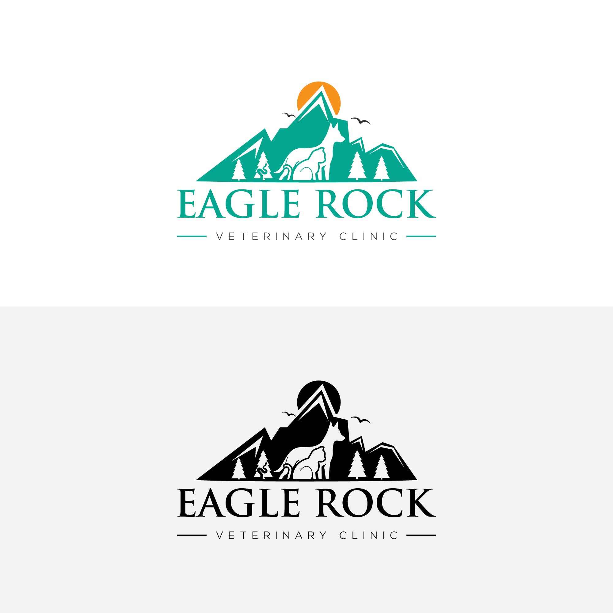 Logo Design by kaushal 05 for Eagle Rock Veterinary Clinic | Design #27018892