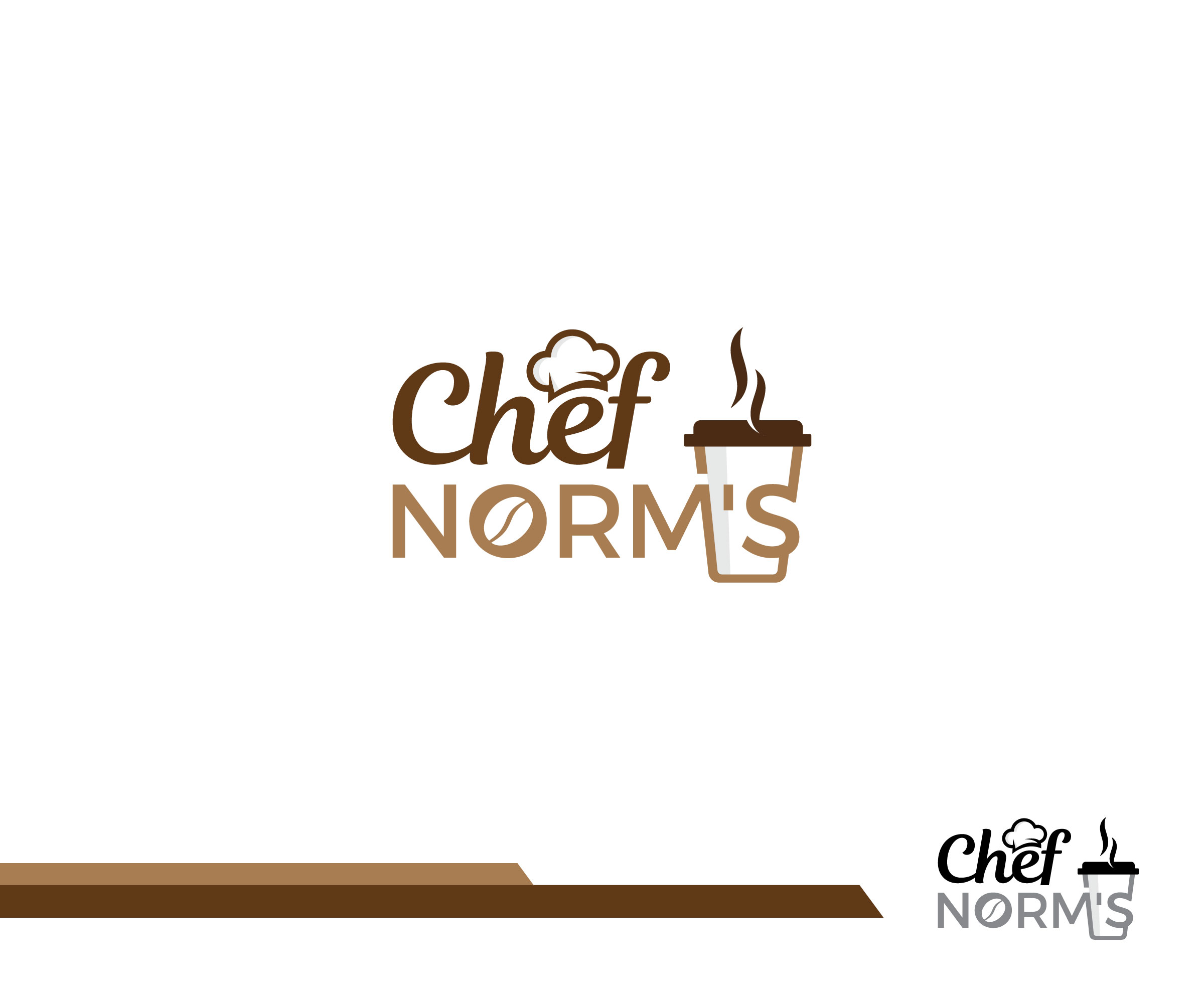 Logo-Design von Fat Bat Man für Chef Norm's | Design #27026230