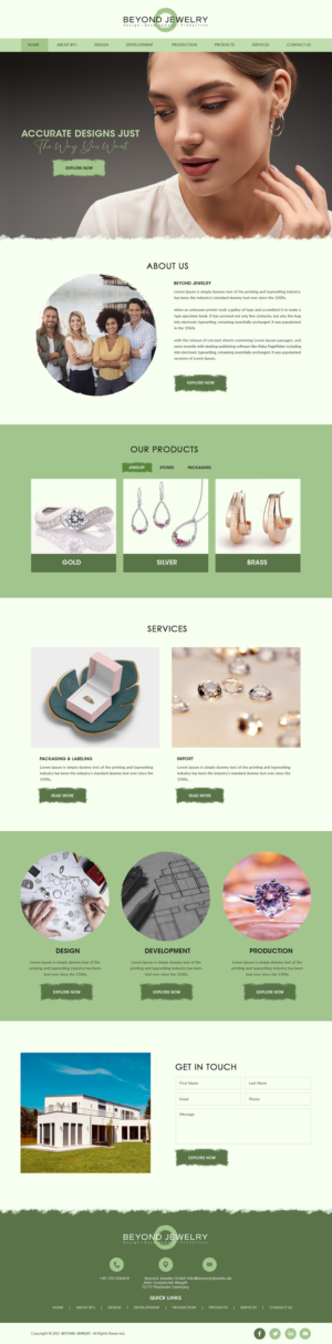 Creating new website for B2B Jewellery Company | Web-Design von bdesigner9