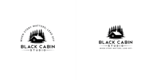 Company name:  Black Cabin Studio;  Tagline:  When story matters;  Lead off company description: Wecome inside the award-winning audio world of Black Cabin Studio.  Lauded journalists and audio pros, finding and crafting stories that build, transform and inspire your audience. | Logo Design by syra1233