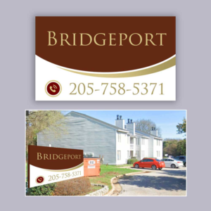 Bridgeport Apartments Downtown Northport | Signage Design by DA.