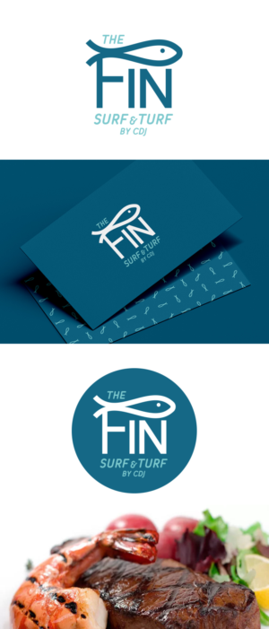 THE FIN Surf & Turf by CDJ | Diseño de Logo por designbysy