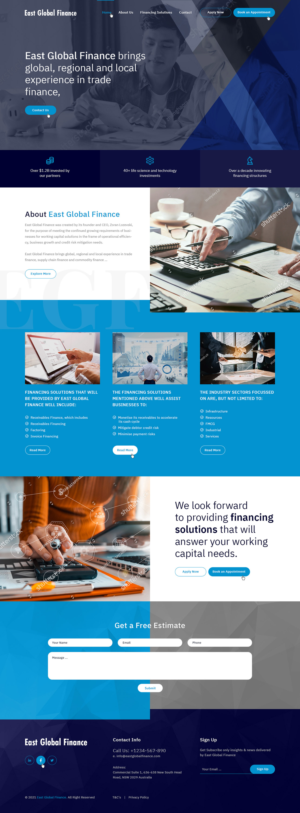 East Global Finance | Web-Design von Ved Web Services