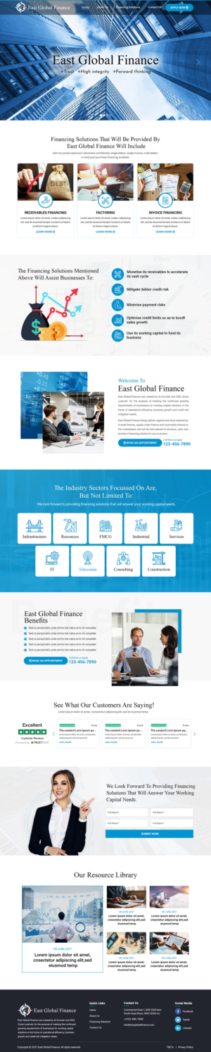 East Global Finance | Web-Design von Titan Eagle