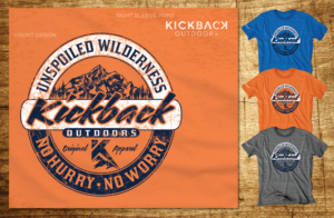 Unique hoodie/t-shirt design for Kickback Outdoors brand | T-shirt Design by CoffeeBreak88