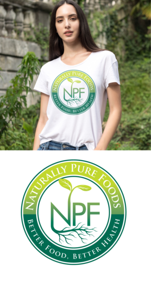 Naturally Pure Foods or NPF  | Logo Design by blue eye