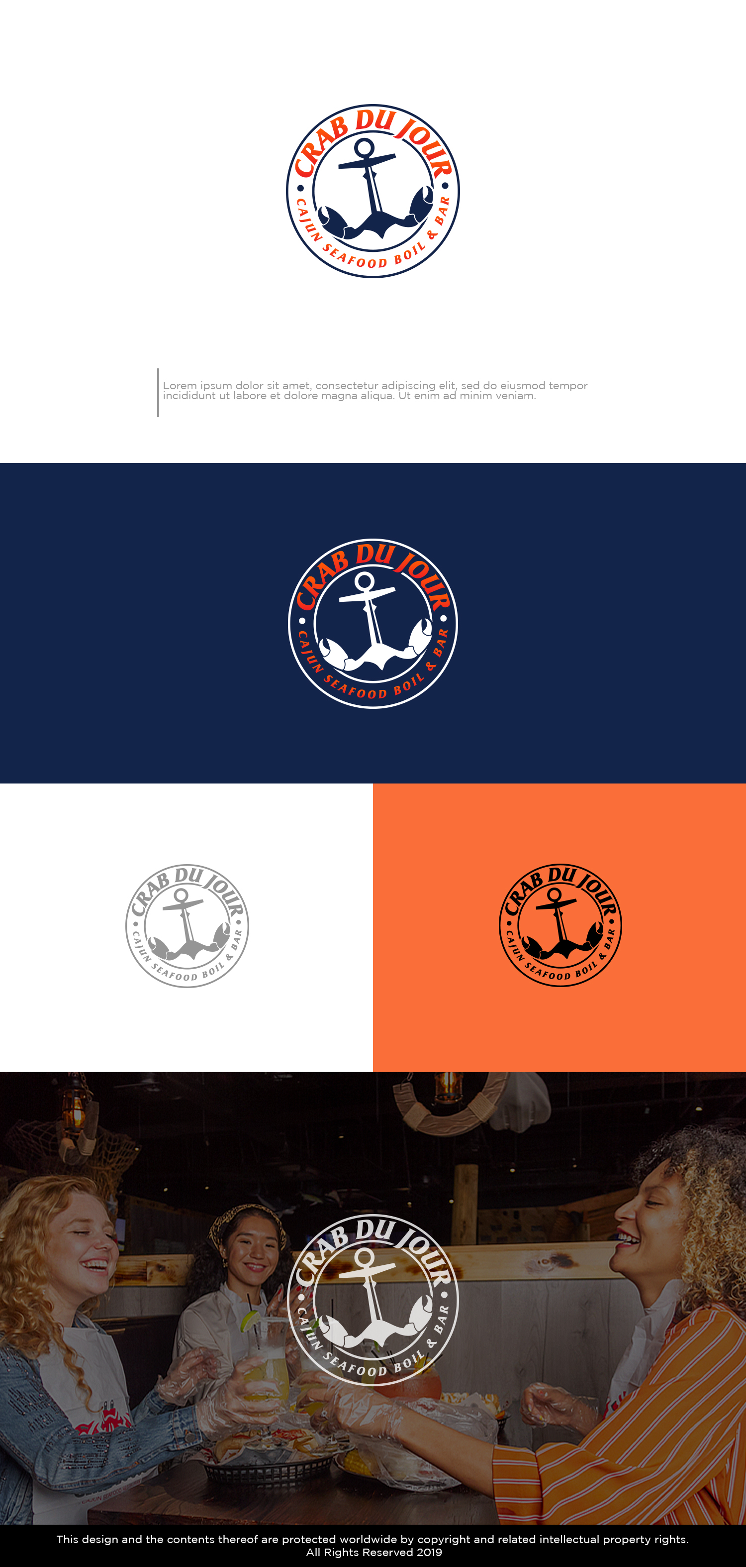 Graphic Design by Kim Ji for Crab Du Jour USA | Design #27033986