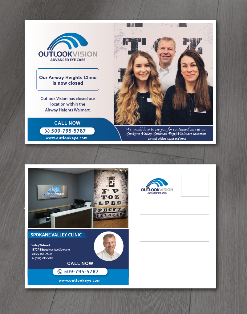 Postcard Design by alex989 for Outlook Vision | Design #27036522