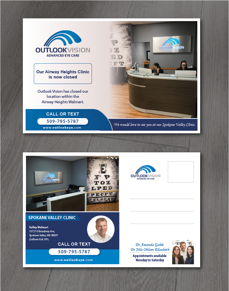 Postcard Design by alex989 for Outlook Vision | Design #27053109