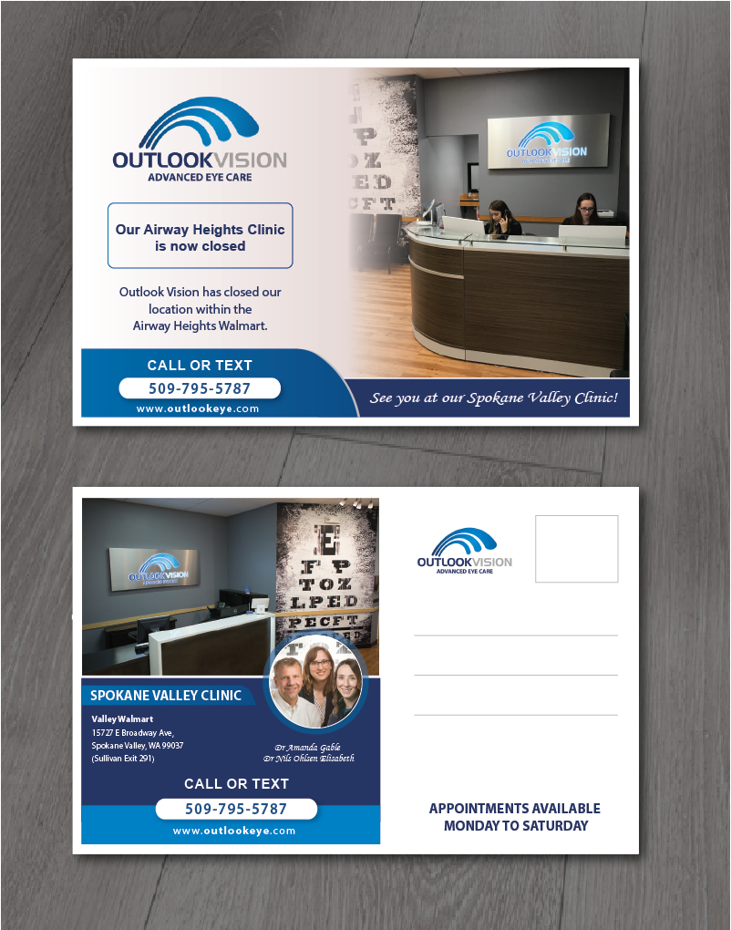 Postcard Design by alex989 for Outlook Vision | Design #27098242
