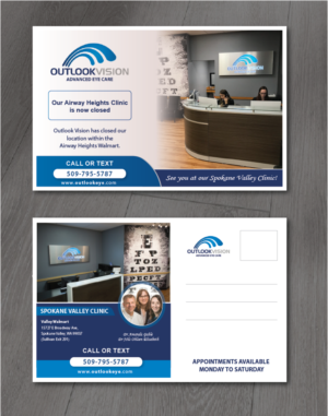 Postcard Design by alex989 for Outlook Vision | Design: #27098242